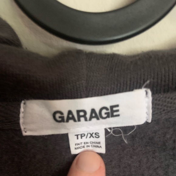 Garage Dark Gray Corset Zip up Hoodie XS - Picture 5 of 9